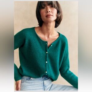 Sezane Gaspard Cardigan in Blue-Green size XS